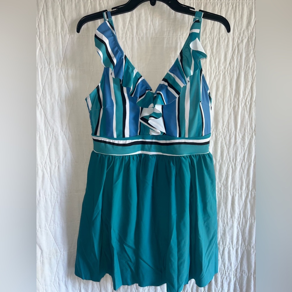 Bloomchic turquoise plus size bikini